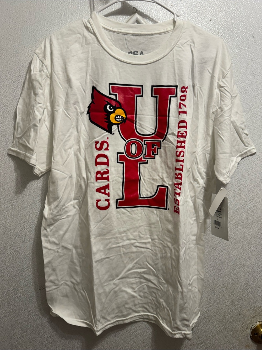 White University Graphic Short-Sleeve Tee with Red Print